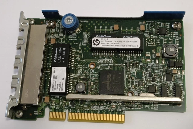 HP 331FLR 1GB 4-Port Ethernet Adapter 634025-001, BCM95719A1913G,  629133-001