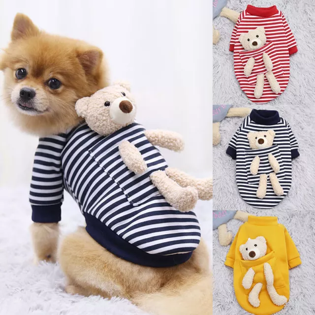 Pet Clothes Knitted Sweater Small Puppy Dog Cat Hoodie Vest Coat Winter Warm US