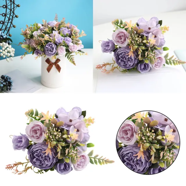 1pc Peony Rose Hydrangea Small Bunch Of Flowers Simulation Home Decoration