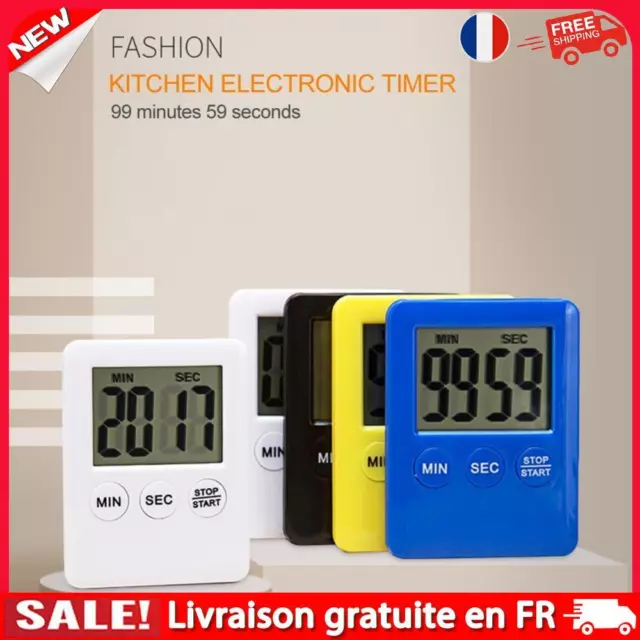 fr Mini LCD Digital Display Kitchen Timer Cooking Count Up Sleep Stopwatch Clock