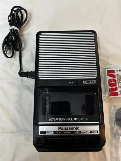 Vintage Panasonic W/Cord Model RQ2102 SlimLine  Cassette Player w/new audio tape