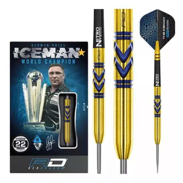 Red Dragon Darts Gerwyn Price Avalanche Gold 22g 23g 24g (Steel Dart) Darts NEU