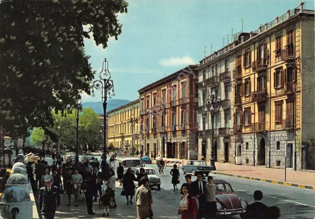 Cartolina Avellino Corso Vittorio Emanuele animata 1973