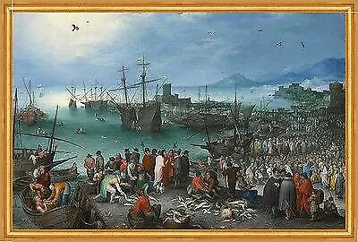Harbor Scene with St. Pauls Departure Jan Brueghel Sankt Hafen Boot B A1 02425