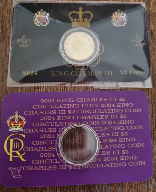 2024 UNC $2 coin-King Charles III Effigy Change Of Monarch/COIN ON CARD IS HERE