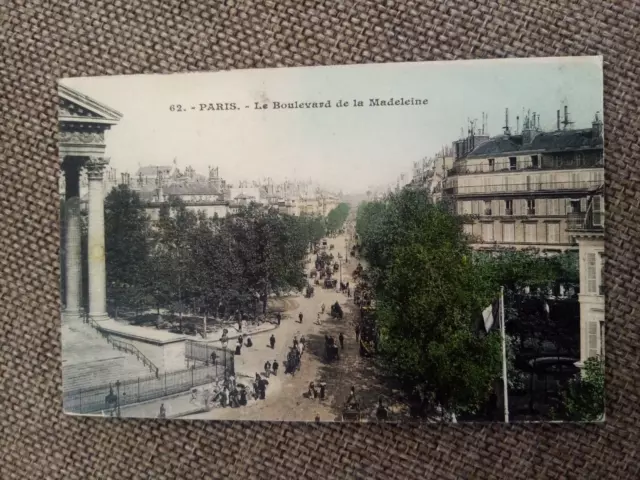 Cpa Paris Le Boulevard De La Madeleine