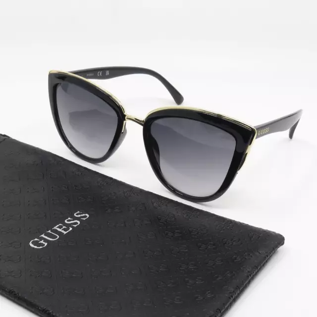 Guess Factory New GF0313/S 01B Black/Grey Gradient Women's Cat Eye Sunglasses