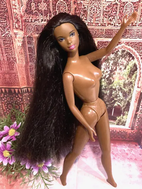 Barbie Cool Clips Christie African-American Black Rare Long Hair Doll 1999 HTF