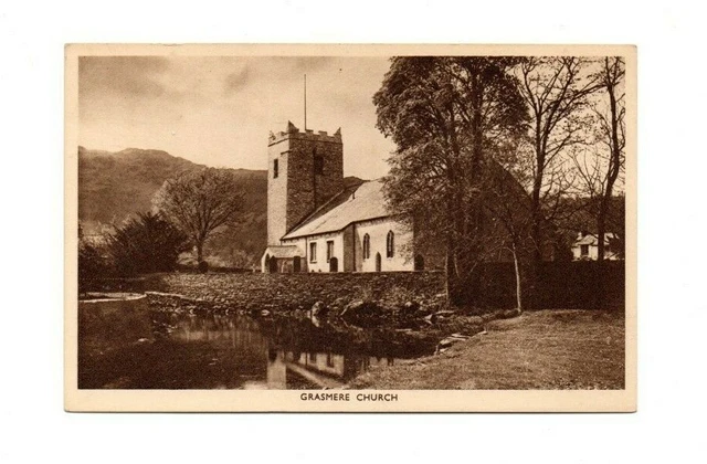 Cumbria / The Lake District - Grasmere Church - Vintage Postcard
