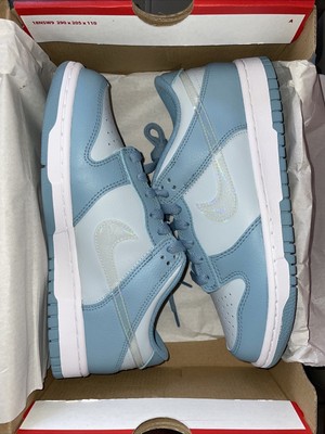 nike dunk low aura clear blue swoosh