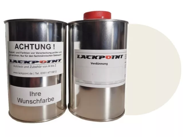 3 Liter Set 1K Grundierung RAL 9010 Weiß für Kunstharz Autolack Füller Farbe