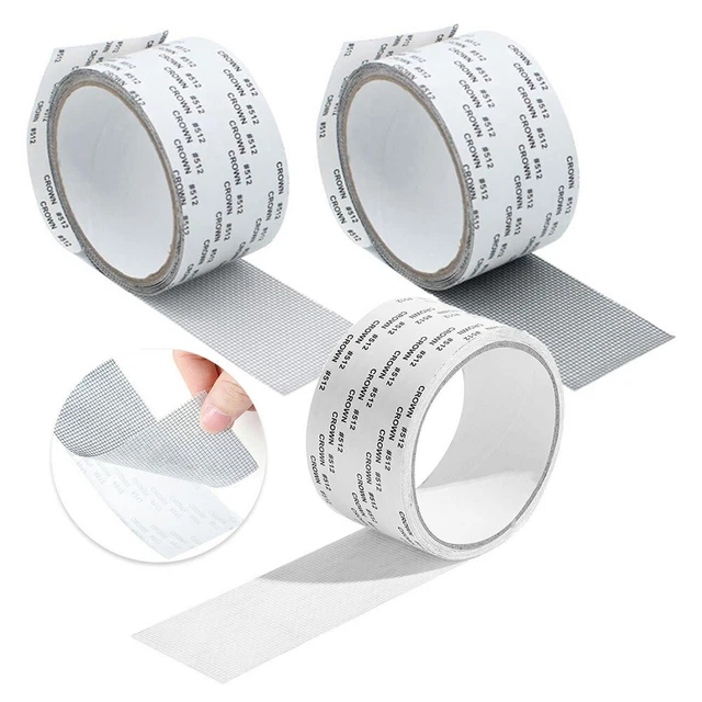 Window Screen Repair Patch Adhesive Fiberglass Mesh Hole Repaire Tape 5cm x200cm