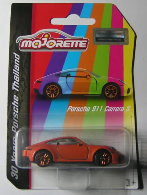 Majorette Porsche 911 Carrera S - Naranja 30 Años Of Porsche Tailandia Nuevo