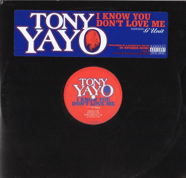 TONY YAYO I Know You Don't Love Me Disc vinyle d'occasion 12