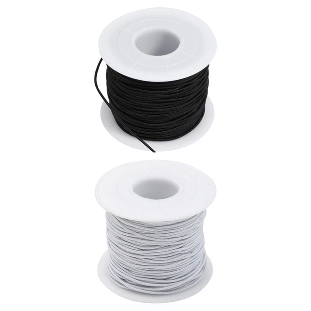 2 rollos cable de cuentas elásticas alambre con cuentas joyería manual carrete de banda elástica