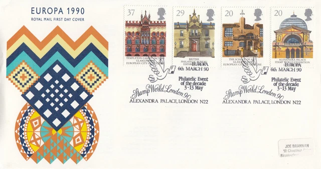 (99700) Architecture EUROPA Stamp World Alexandra Palace London N22 1990