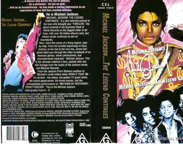 Michael Jackson The Legend Continues  Vhs Video Pal A Rare Find
