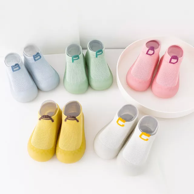 Girls Kids Baby Boys Toddlers Newborn Socks Soft Sole Shoes Non-slip Size UK 3