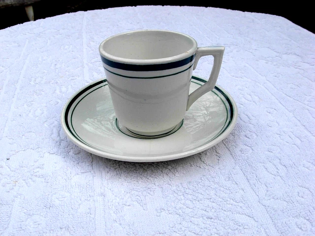 Ancienne Grande Tasse Gien - Scène De Chasse Signée - Rare Pièce De Collection