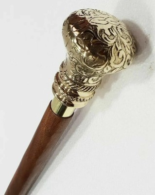 Poignée tête de mort avec canne en bois style canne beau cadeau