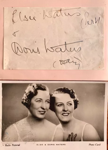 Elsie And Doris Waters - Female Double Act  - Autographs & Postcard