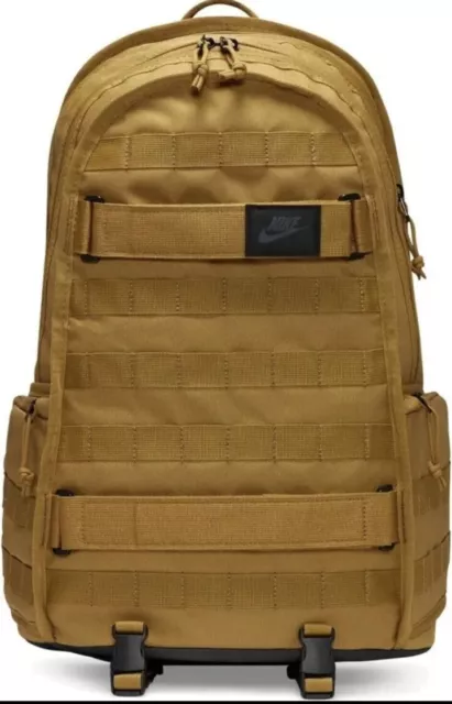 Nike SB RPM Backpack Unisex Athletic Travel School Bag Golden Moss BA5971-382