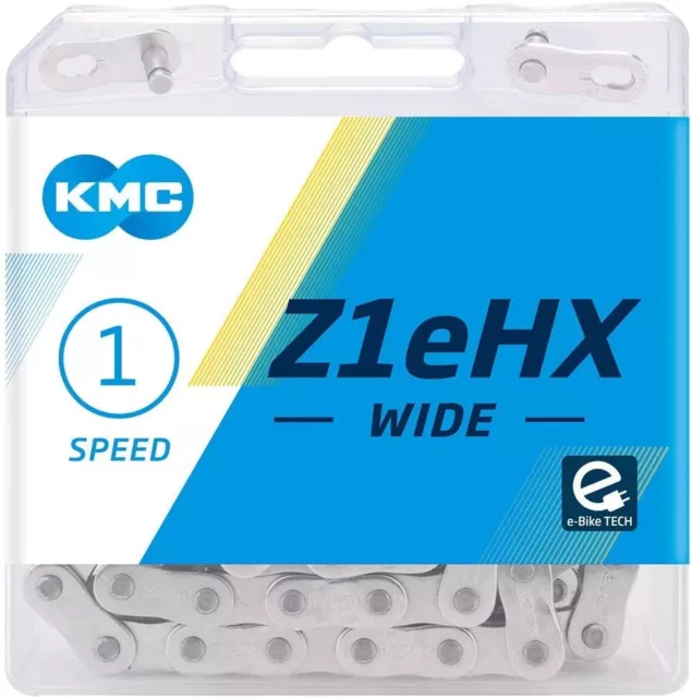 KMC Z1 eHX Wide 1/3 Speed Chain 112 Link Silver e Bike Suitable