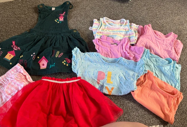 Girls age 3-4 years summer clothing bundle dress skirt shorts vests t shirt