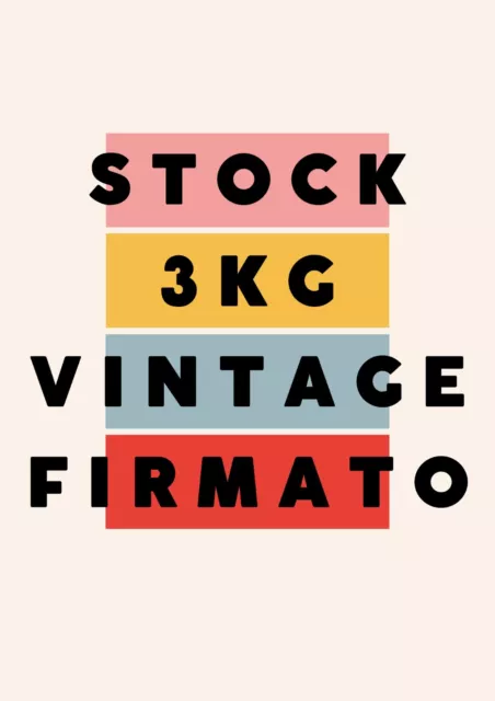 Box Stock Lotto 3 Kg Abbigliamento Usato Firmato Uomo / Donna Vintage