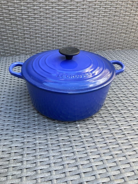 Cazuela redonda de hierro fundido Le Creuset - azul - 24 cm
