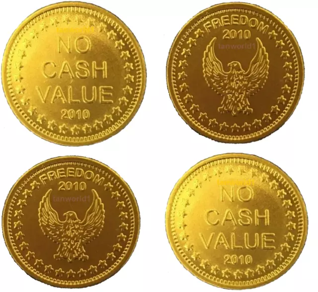 100 x Neu L1 Eagle Freedom bargeldloser Wert Token für Sonnenliege Bräunungsmünze Meter 