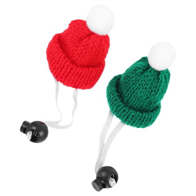 2 pz Cappello di Natale piccolo criceto leggero lavorato a maglia berretto per animali domestici regolabile piccolo