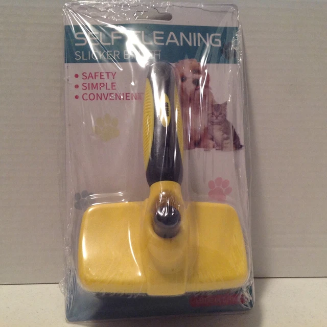 GoGloo Self Cleaning Slicker Brush Dog Cat Grooming Hair Undercoat Pet Puppy New