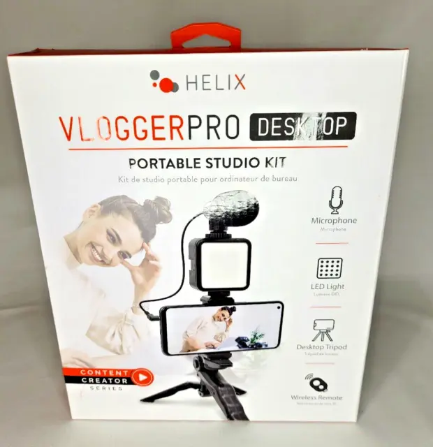 Kit de estudio potable de escritorio Helix VloggerPro - MF0486 con control remoto inalámbrico