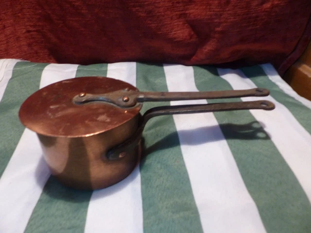 CREARTISTIC Pot à Risotto Cuivre Étamé 26cm 2,8L - Fabriqué En Italie, 2 Poignées Laiton