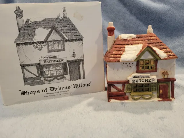 1984 Dickens Village Series "Abel Beesley Butcher" Original Shops #1 of 7