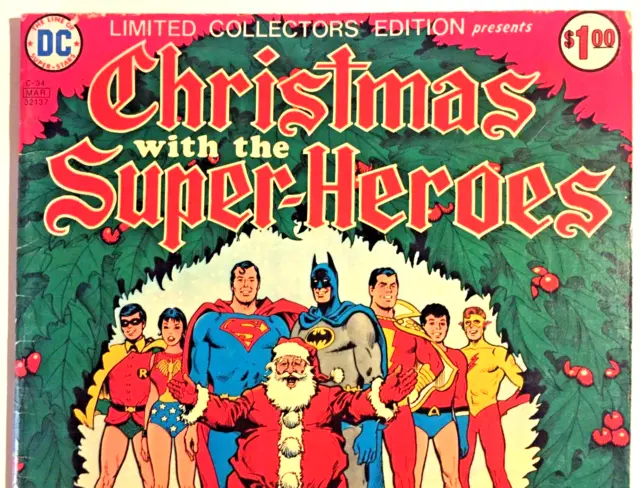 DC Comics~CHRISTMAS WITH THE SUPER-HEROES~1975~Limited Collectors Edition~ FN+ 2