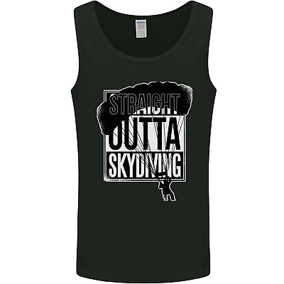 Straight Outta Skydiving Funny Freefall Mens Vest Tank Top