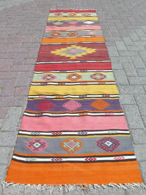 Anatolia Kilim Runner, Carpet Runner, Long Rugs 27"x94" Hallway Rug, Corridor