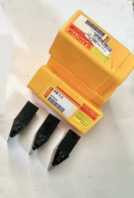 NOS (Lot of 3) Sandvik MVVNN 16-3C Lathe Turning Tool Holder 1" Square Shank