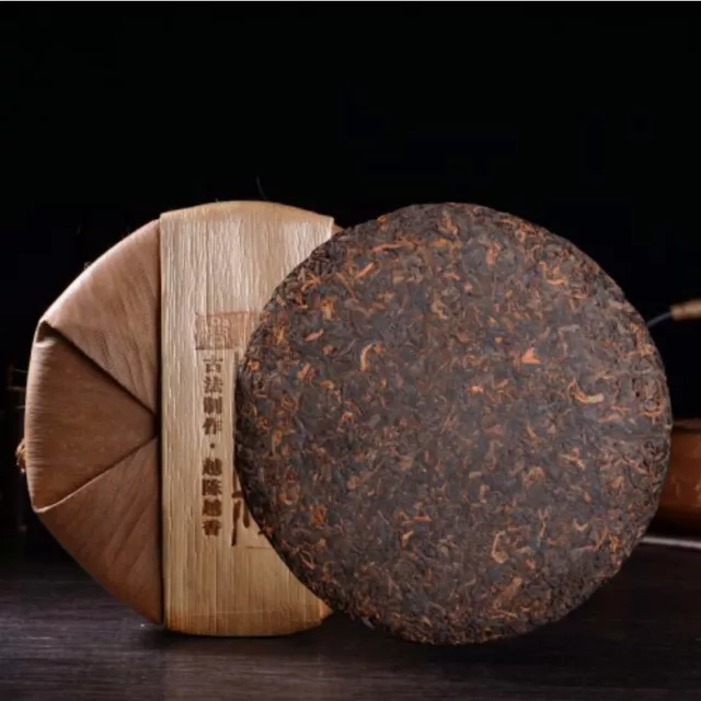 Natural Black Tea Premium Yunnan Old Tree Pu'er Tea Pu-Erh Cooked Tea Cake 357g