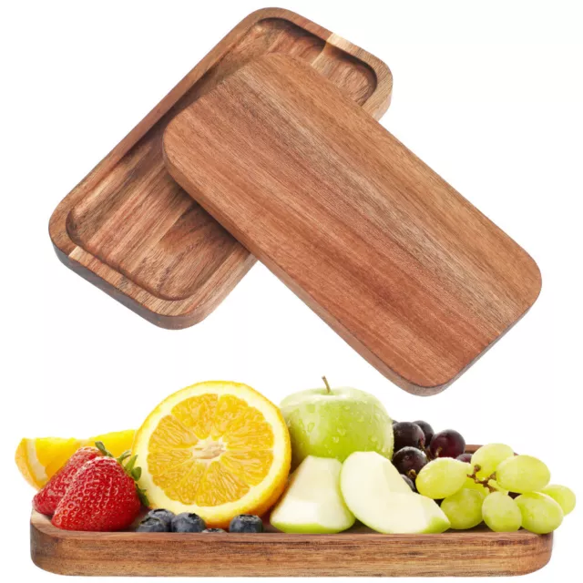 3pcs Decorative Rustic Wooden Bread Tray Food Board Fruit Tray Serving Platter