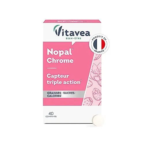 Vitavea - Nopal Chrome - Complément Alimentaire Capteur de Graisses Sucres Ca...