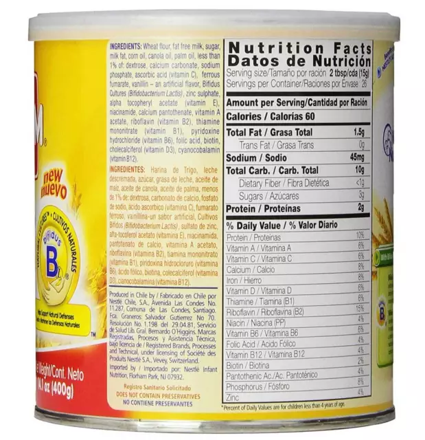 Nestle Nestum Infant Cereal Wheat with Milk 12 Mths+ - 14.1 Oz - EACH 2