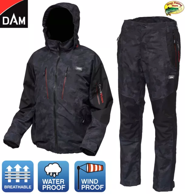 Traje de pesca DAM Camovision - Traje para exteriores Chaqueta y pantalones Impermeable Transpirable
