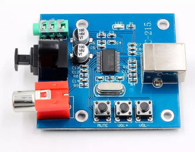 PCM2704 USB DAC Zu S/PDIF HiFi Soundkarten Decoderplatine 3 5mm Analogausga