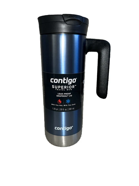 Contigo Superior 2.0 Stainless Steel 20 Oz Travel Mug with Handle Leak-Proof Lid