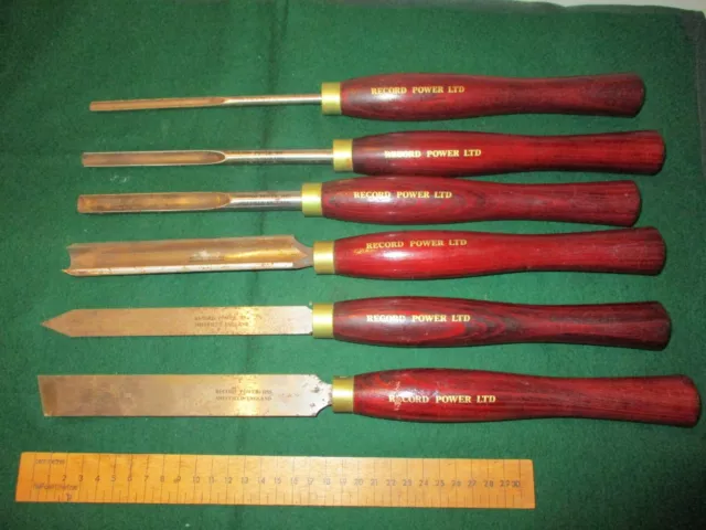 Record Power  Woodturning Medium Duty Chisels. Set Of Six . HSS