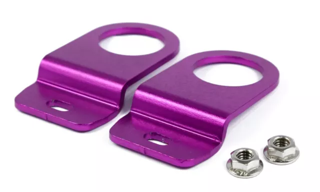 ALUMINIUM ANODISED RADIATOR BRACKETS PURPLE fits NISSAN SKYLINE R34 GTT GTR