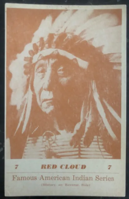 1941 Mint USA Picture Postcard Native American Indian Red Cloud Sioux Chief